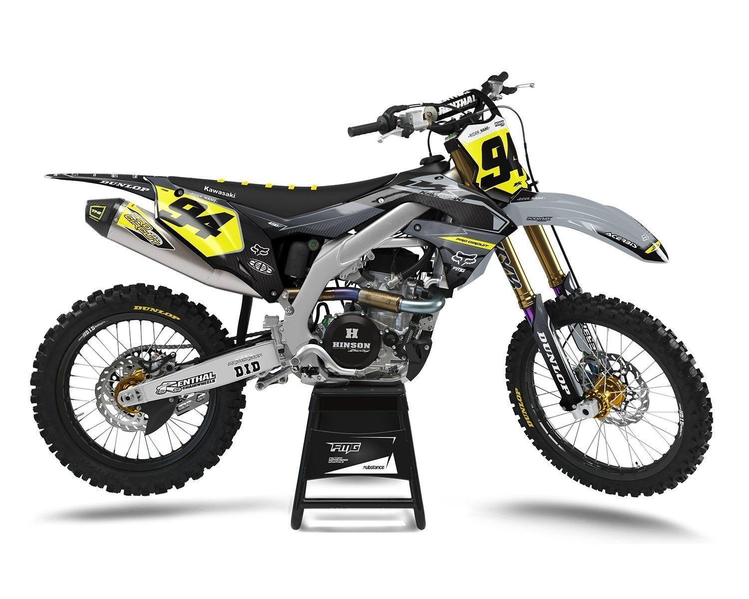 Kawasaki Grey MX Graphics