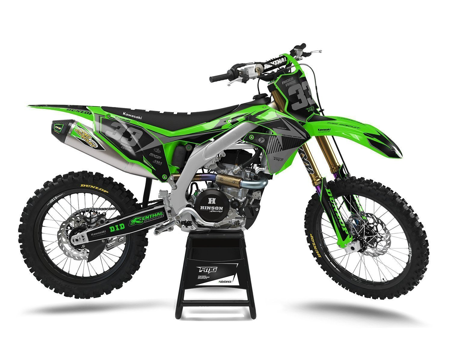 Custom Kawasaki Motocross Dirt Bike Stickers - KX85 KXF250 KXF450 ...