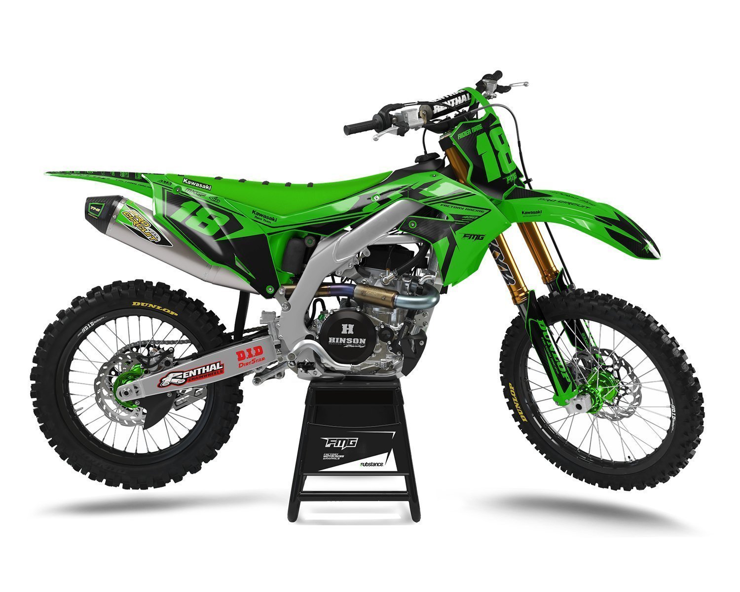 Custom Kawasaki Dirt Bike Graphics UK