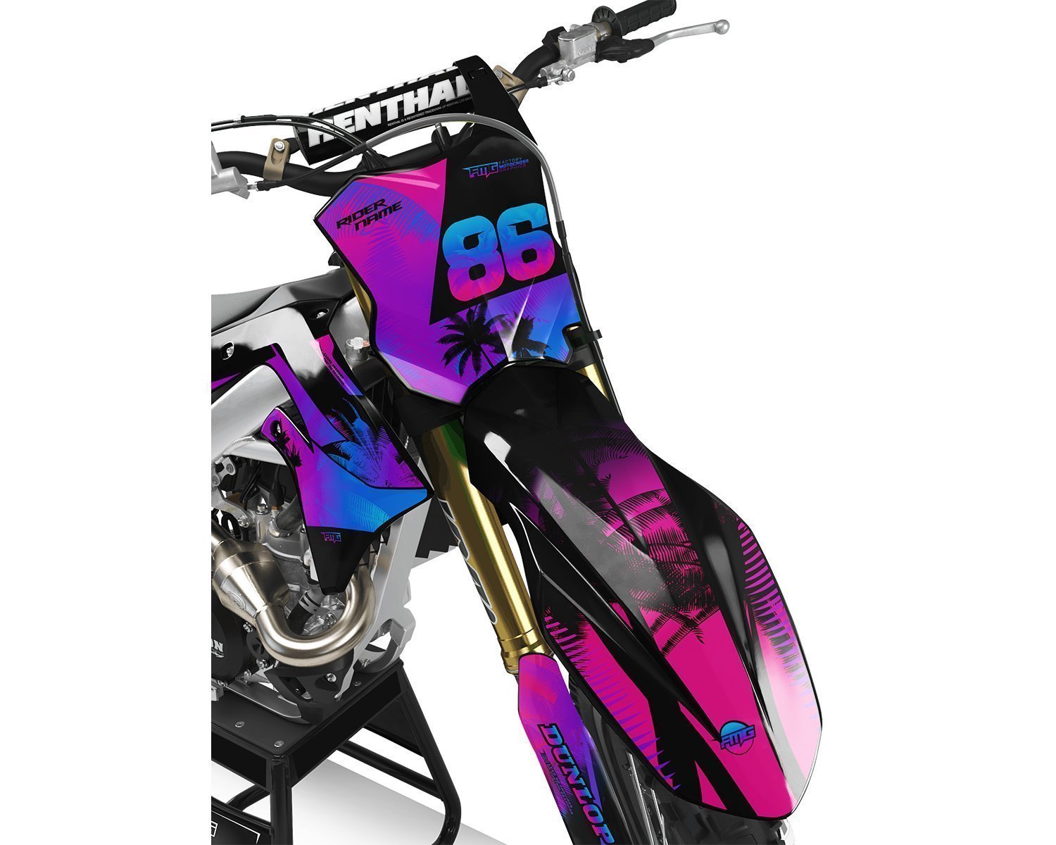 Kawasaki  Black Palm Graphics Kit