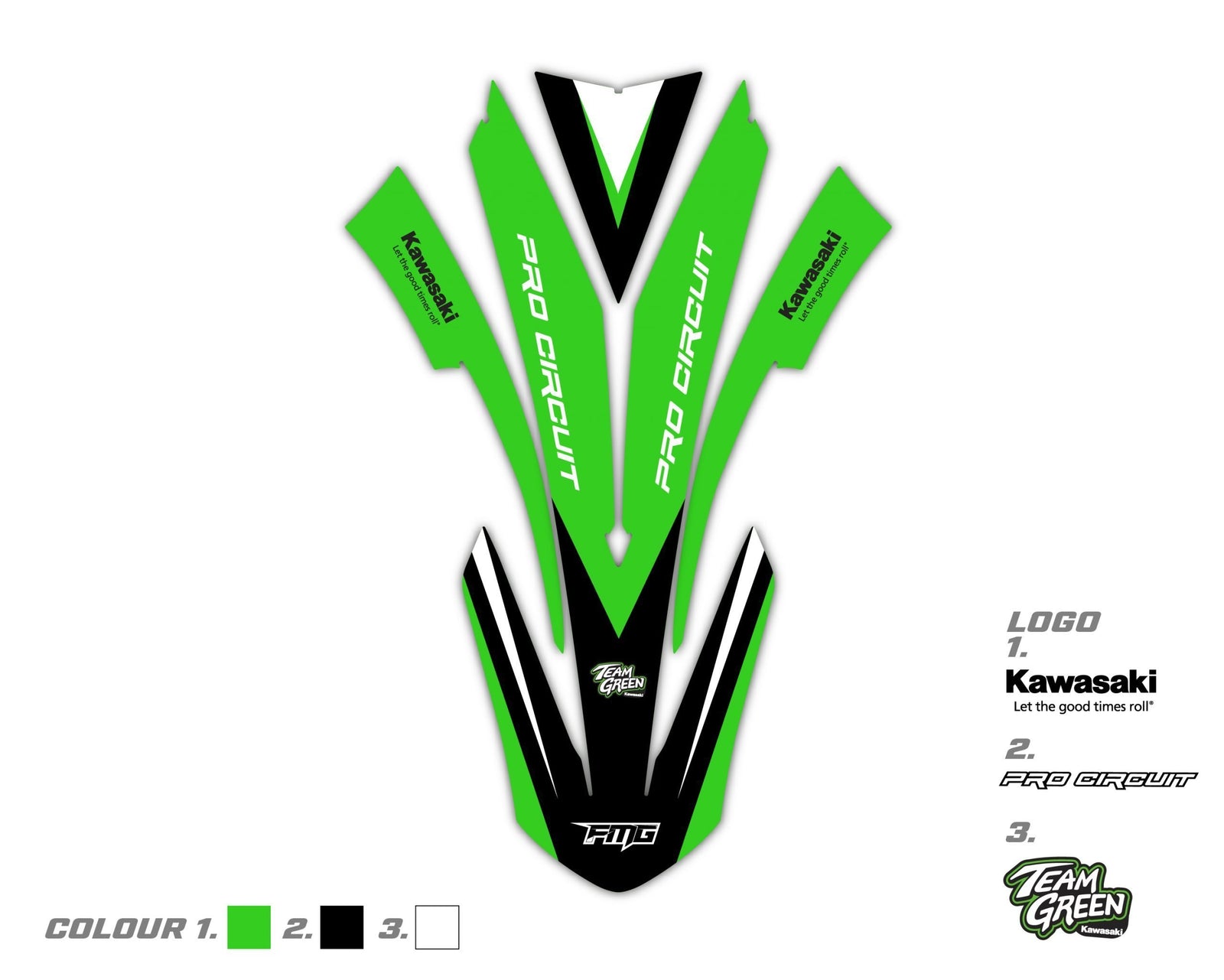 Custom Kawasaki Front Plate Graphic