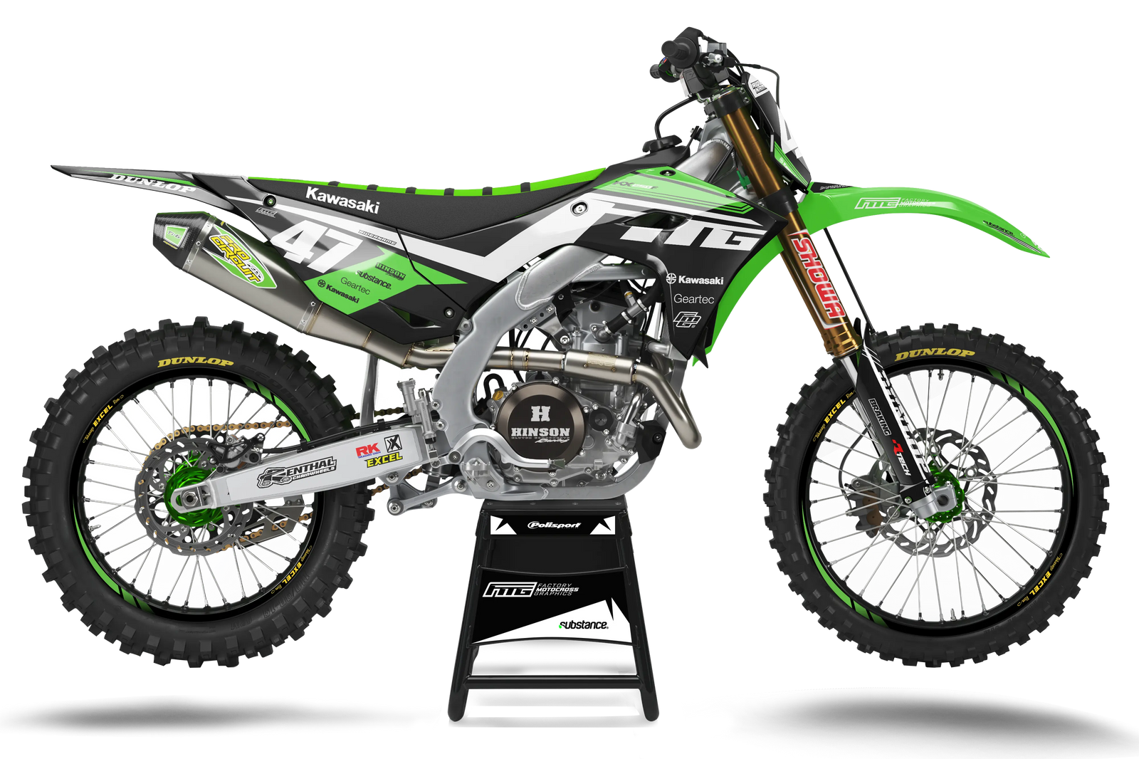 Kawasaki Hybrid Factory Graphics Kit