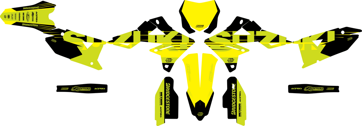 Suzuki Fluorescent FMG Graphics Kit