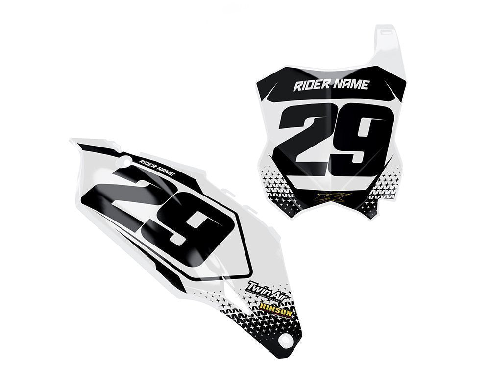 Kawasaki KXF Motocross Number Plate Decals