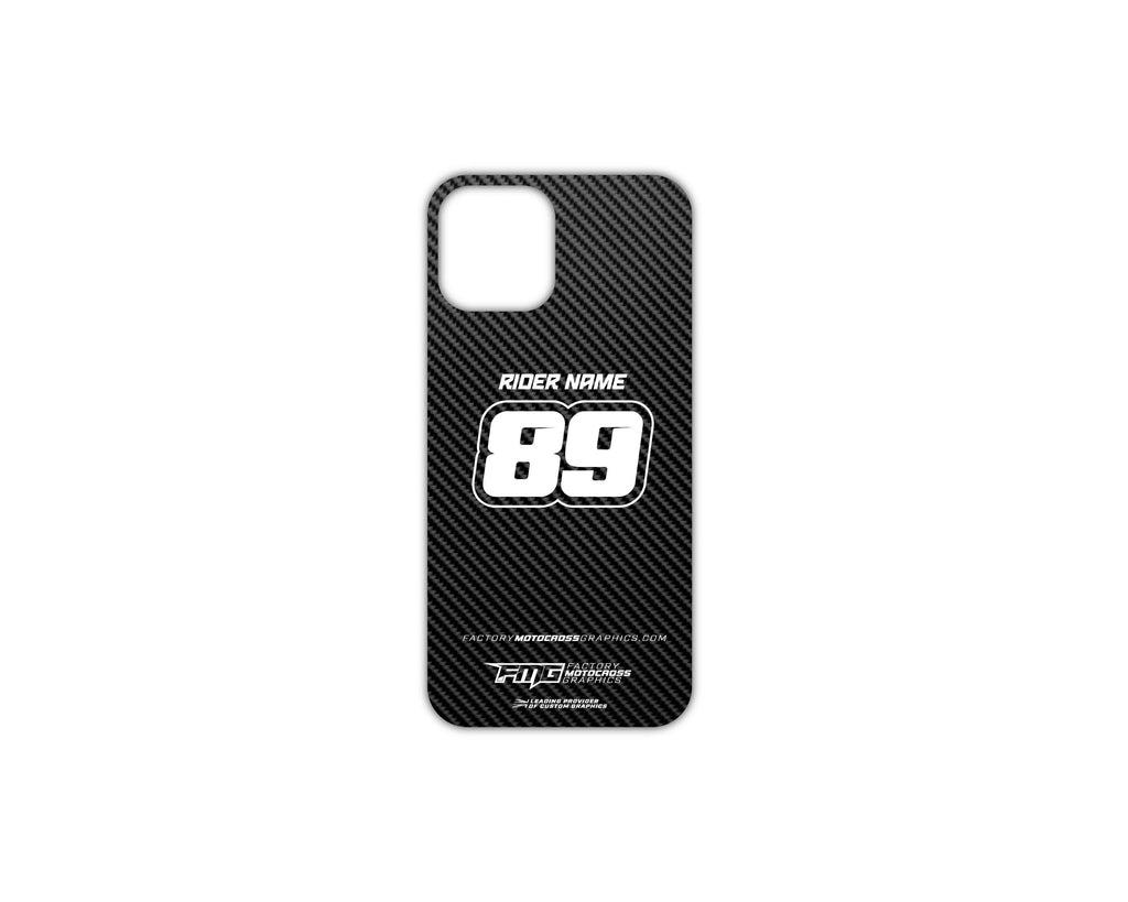 Custom iPhone Carbon Effect Motocross Sticker Skins - MX UK