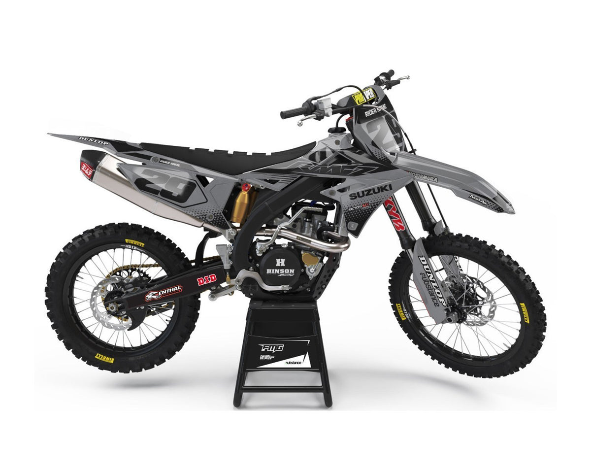 Custom Grey Suzuki Decals
