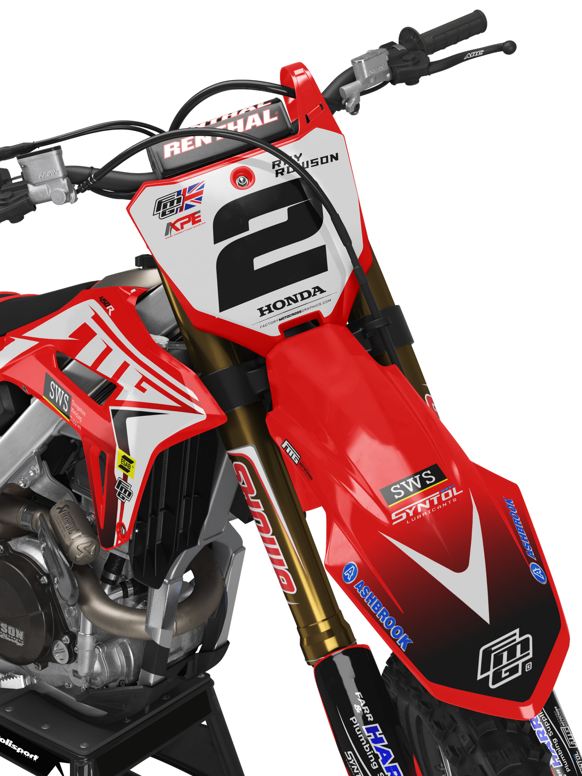 Honda CRF/CR Hybrid Red Factory Graphics Kit