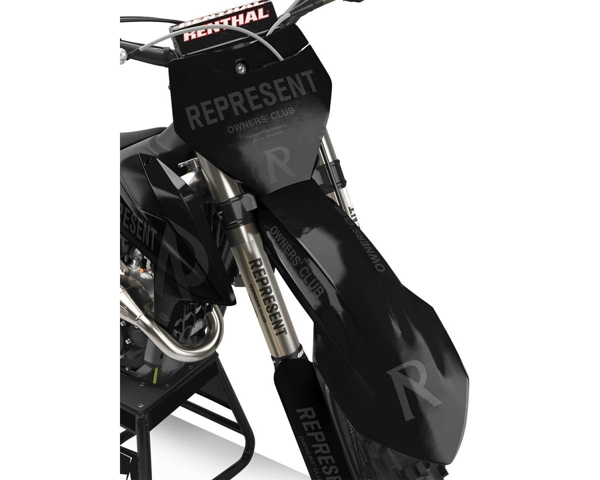 Past op KTM Black on Black REPRESENT Owners Club Graphics Kit