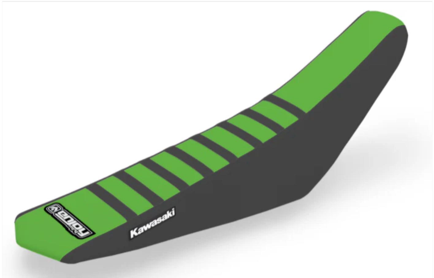 Profitez de la housse de siège noire côtelée verte noire Kawasaki