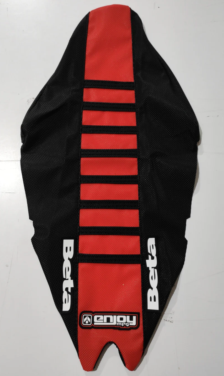 Enjoy Beta Black Ribbed Red Seat Cover