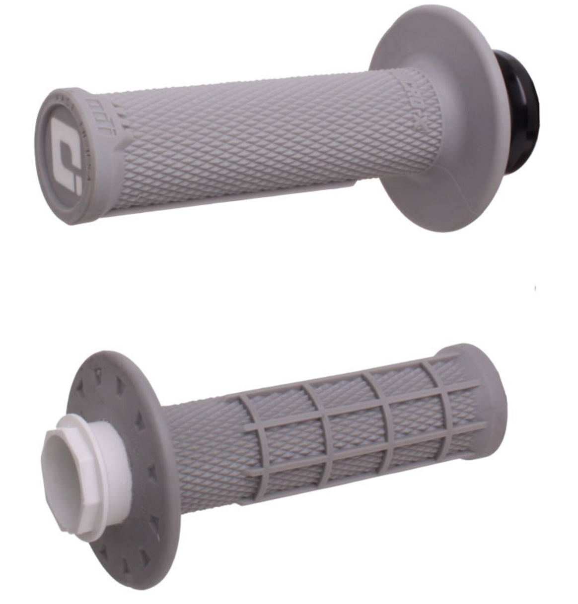 ODI Half-Waffle Lock-On Grip Set Grey