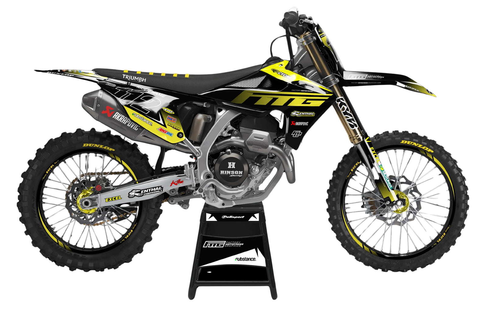Triumph black stealth graphics kit