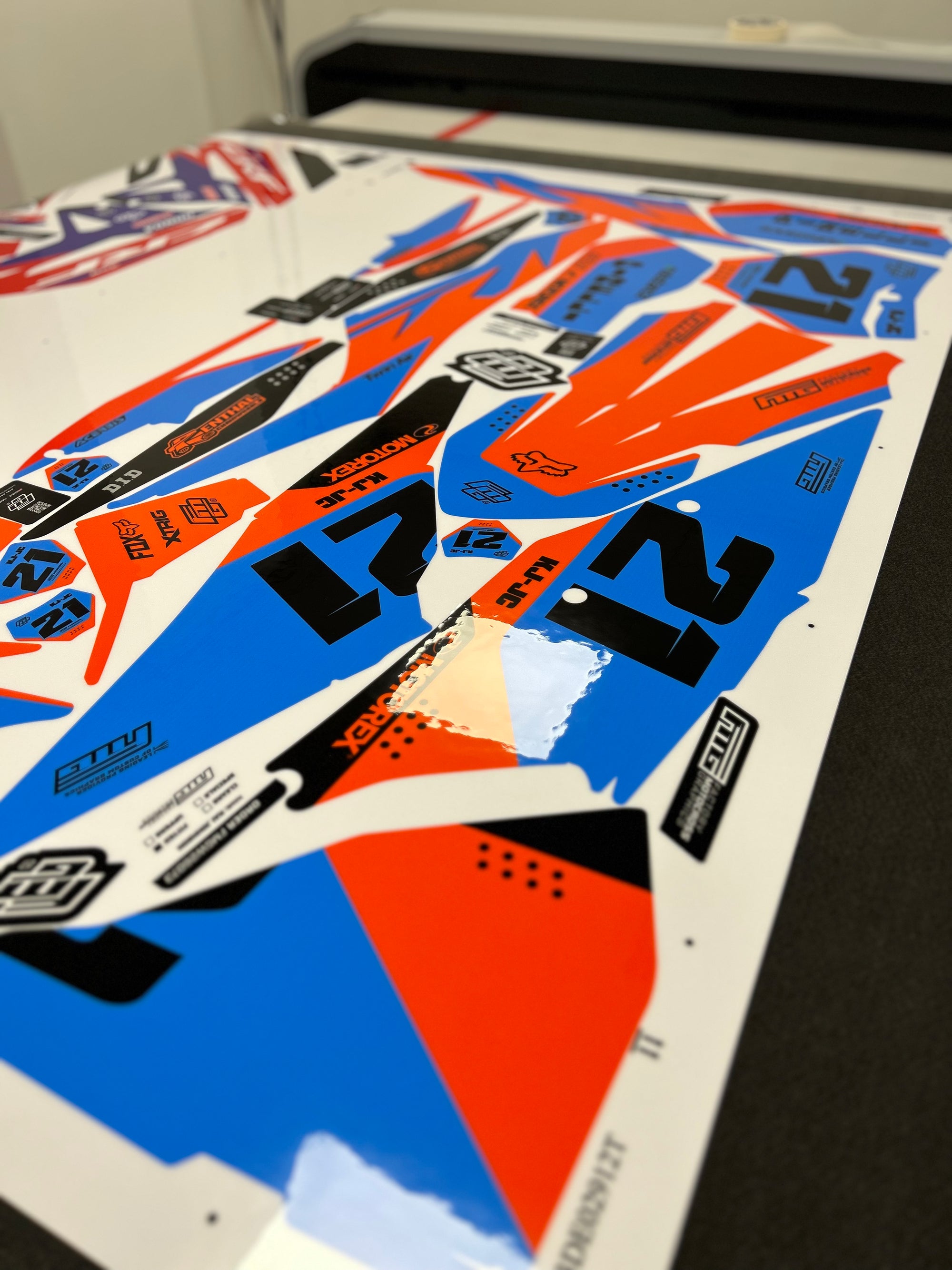 KTM SX / SXF Volta Blue Orange Graphics Kit