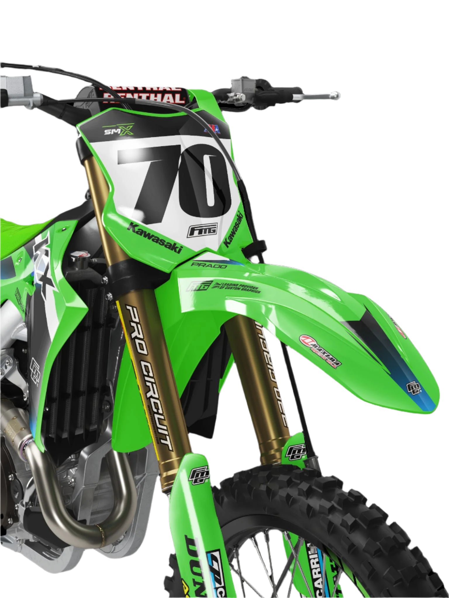 Kawasaki  factory Prado replica graphics Kit