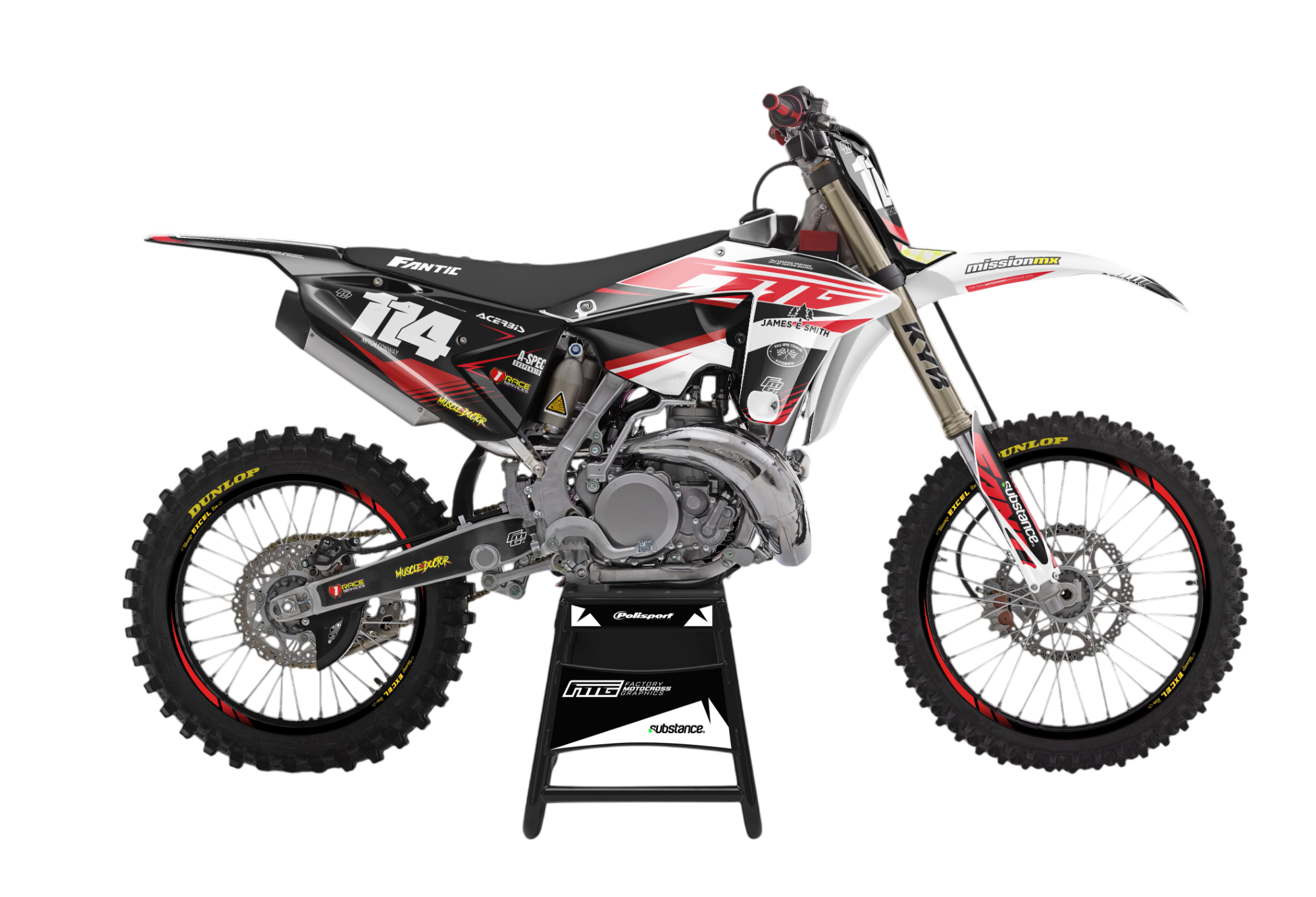 Fantic XX / XE / XXF / XM / XMF Factory Motocross Graphic Team Graphics Kit