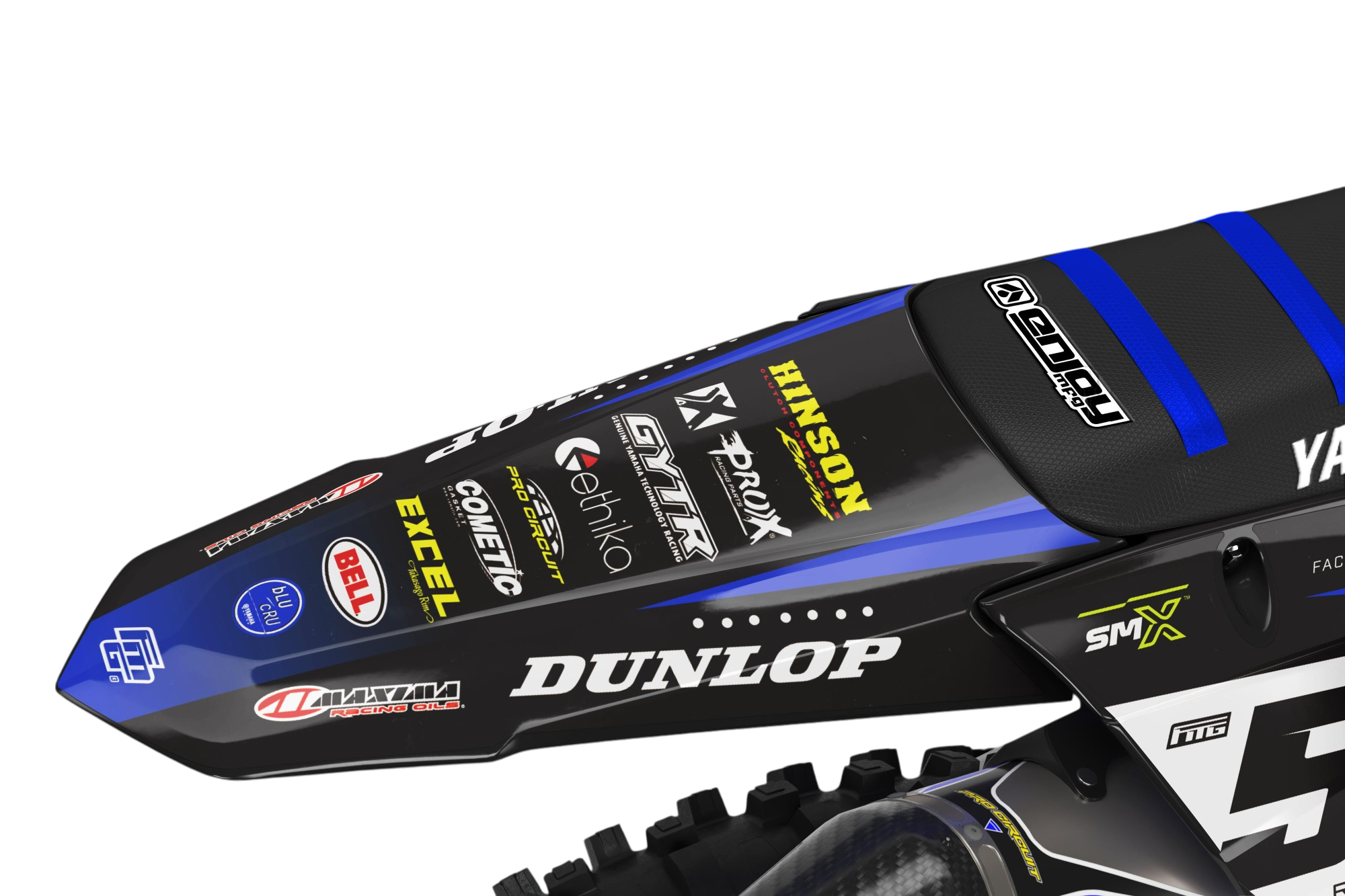YAMAHA YZF YZ PW TTR WR WRF PRO CIRCUIT Blue & Black Team Graphics Factory Motocross Graphics
