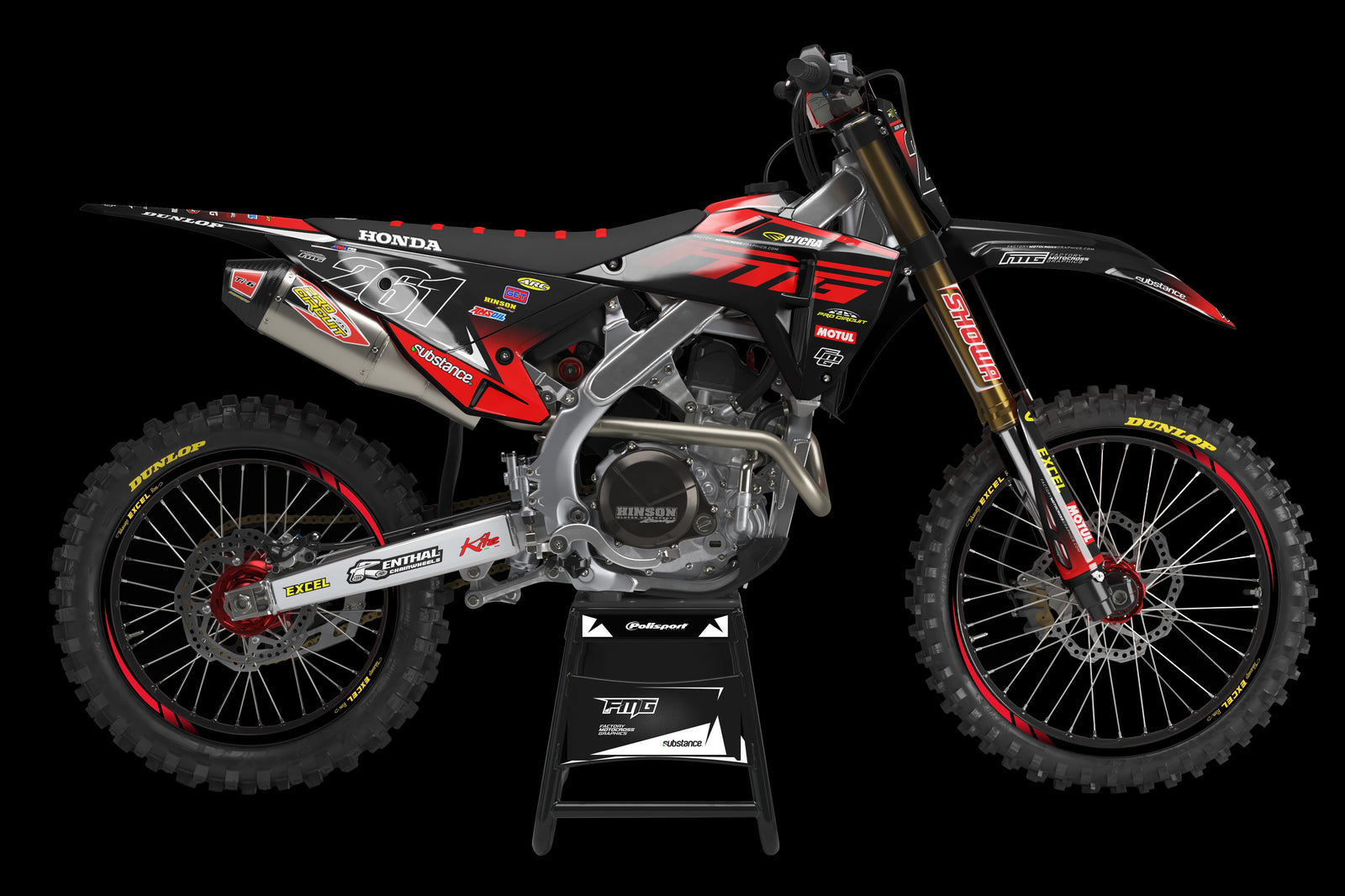 Honda Phantom Black Graphics Kit