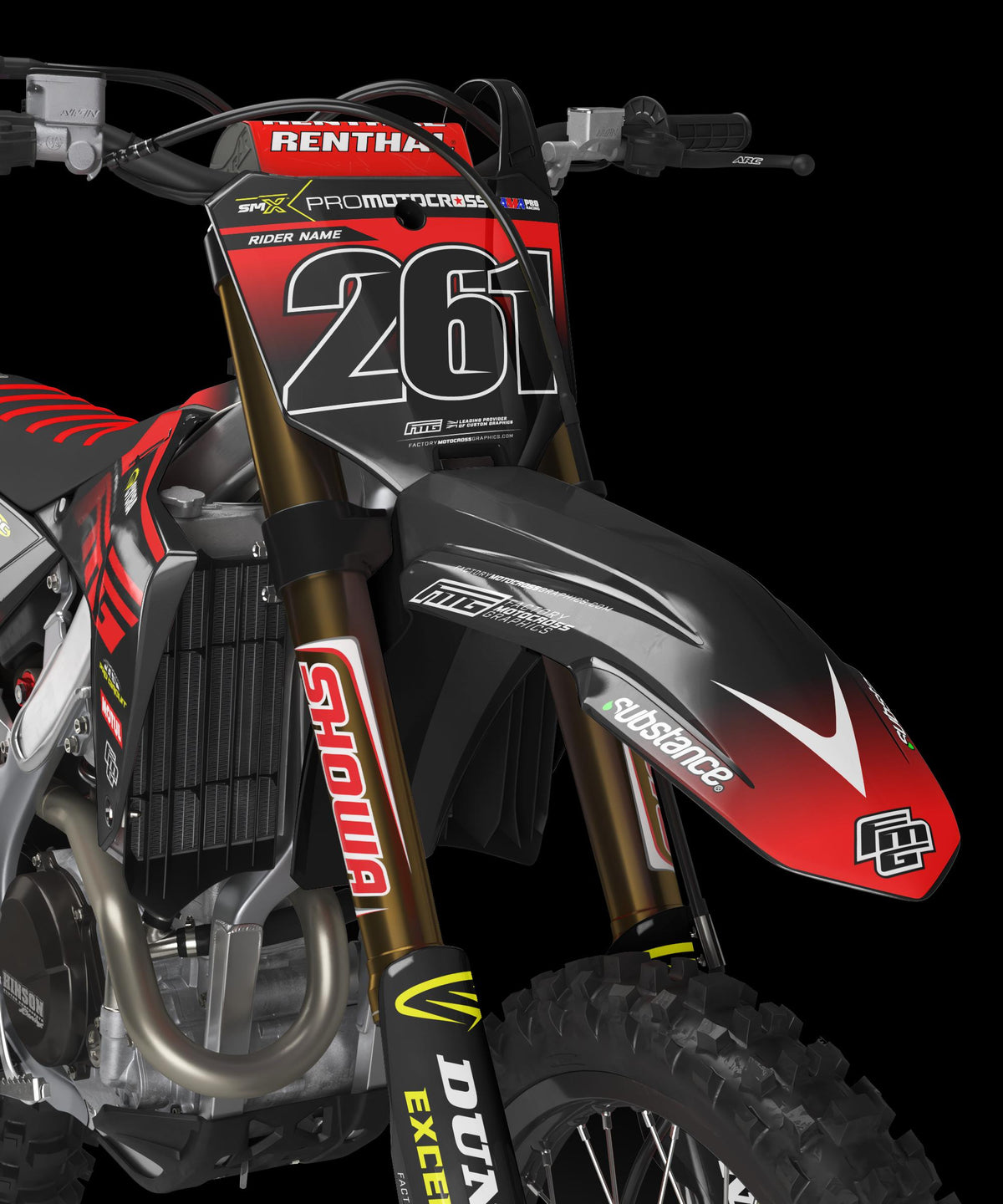 Honda Phantom Black Graphics Kit