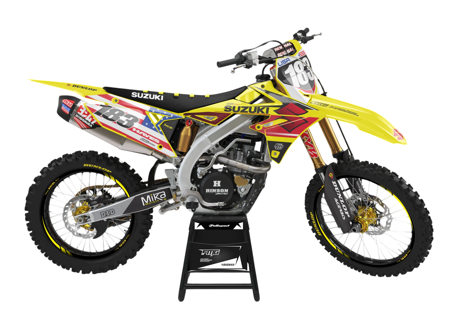Suzuki Hayes Stars and Stripes graphics kit