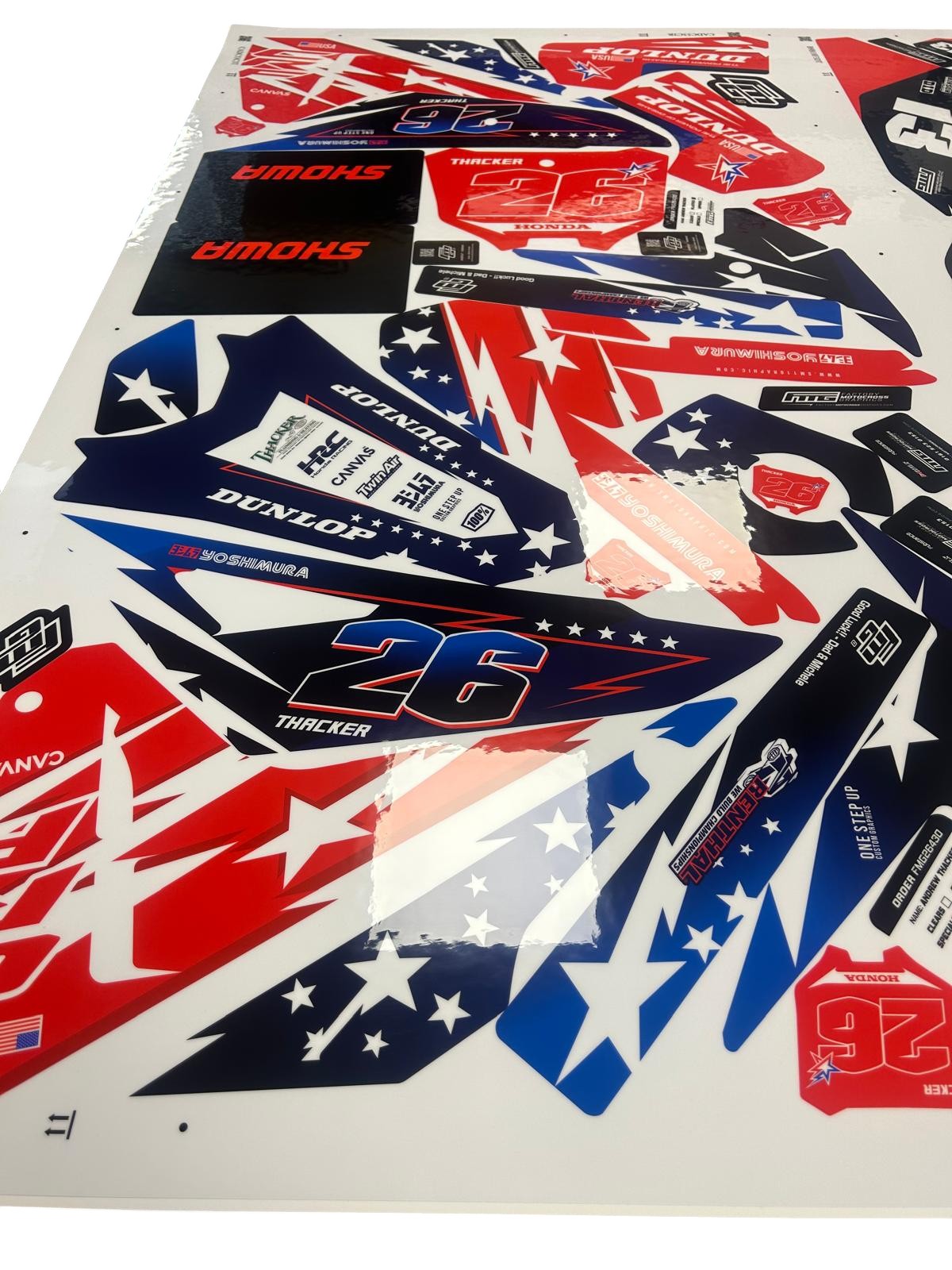 Honda CRF/CR 2025 USA Flag Graphics Kit