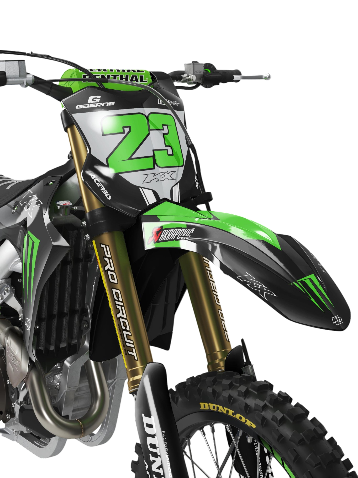 KAWASAKI KXF / KX Monster Rep GRAPHICS KIT Factory Motocross Graphics