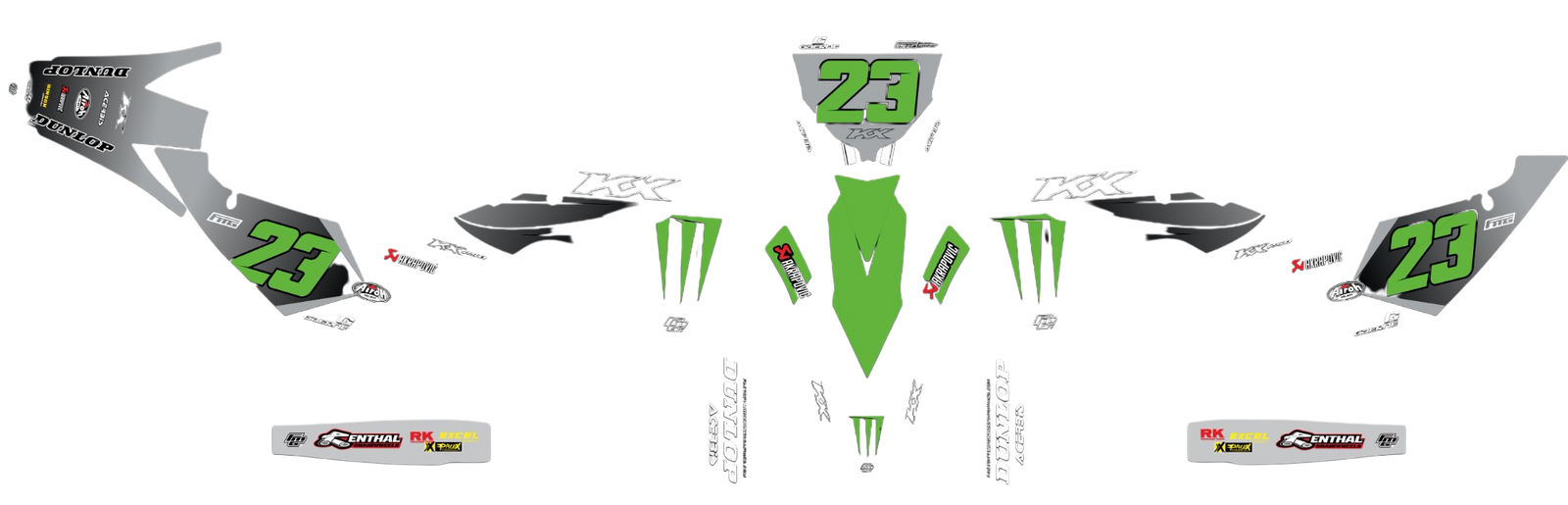 KAWASAKI Monster Rep GRAPHICS KIT