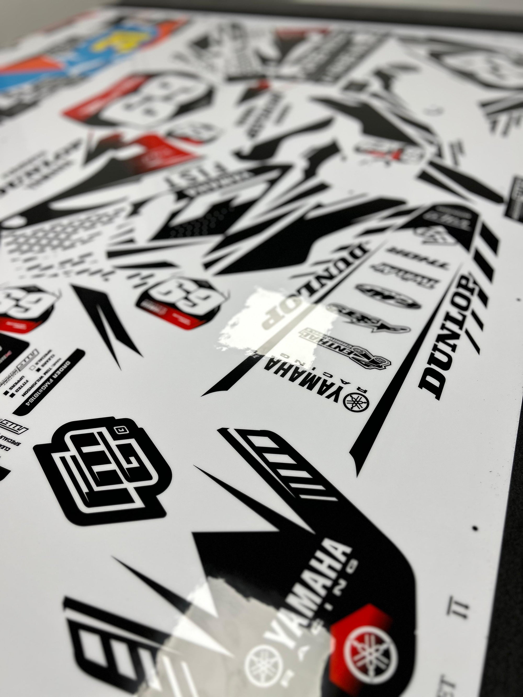 Yamaha YZF/YZ Fist White Graphics Kit
