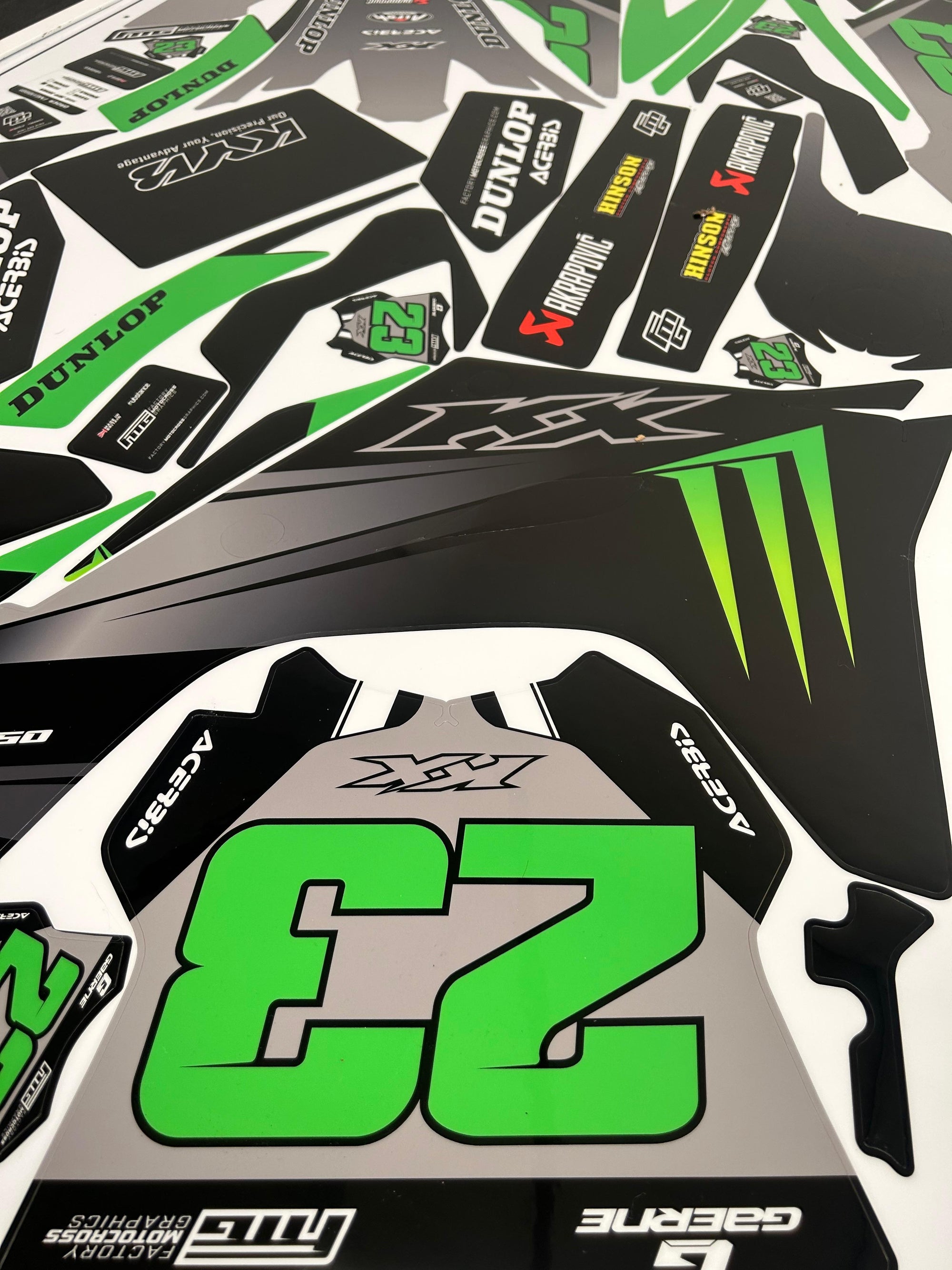 KAWASAKI KXF / KX Monster Rep GRAPHICS KIT Factory Motocross Graphics