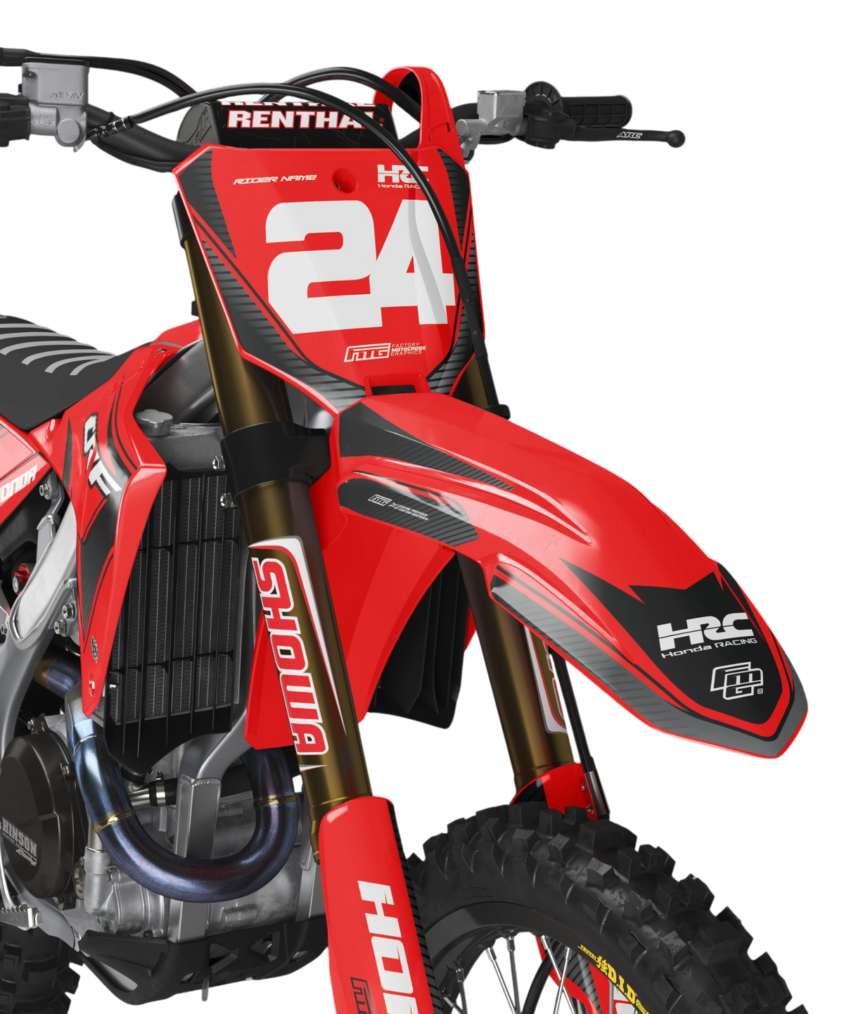 HONDA CRE/CR RED CARBON GRAPHICS KIT