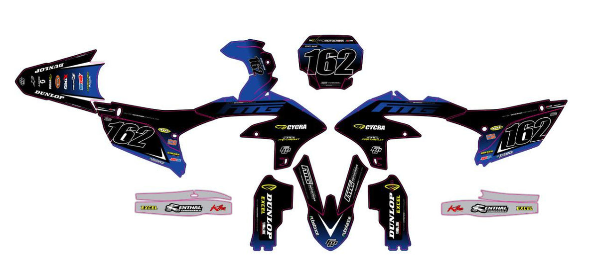 YAMAHA Team FMG Black Graphics Kit.