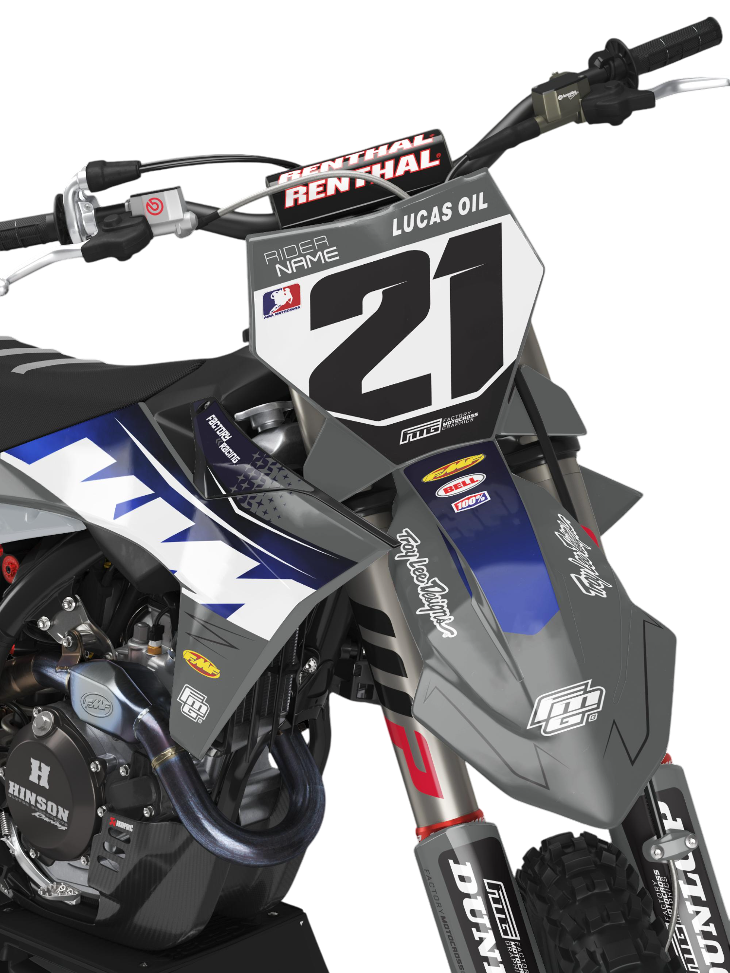 FUSE Past op KTM Grijze GRAPHICS KIT.