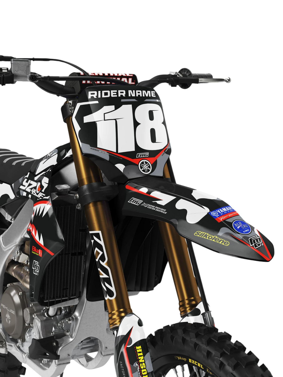 Yamaha Shark Mouth CAMOUFLAGE GRAFIEKSET.