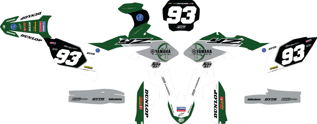 British Racing Green GYTR Yamaha GRAFISCHE KIT.