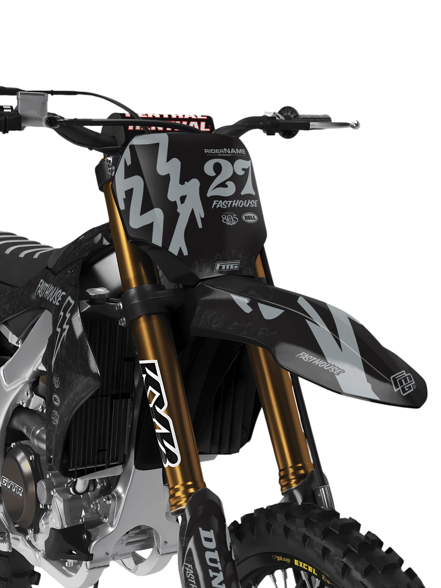 YAMAHA FASTHOUSE doodle Black V1 GRAFISCHE KIT.