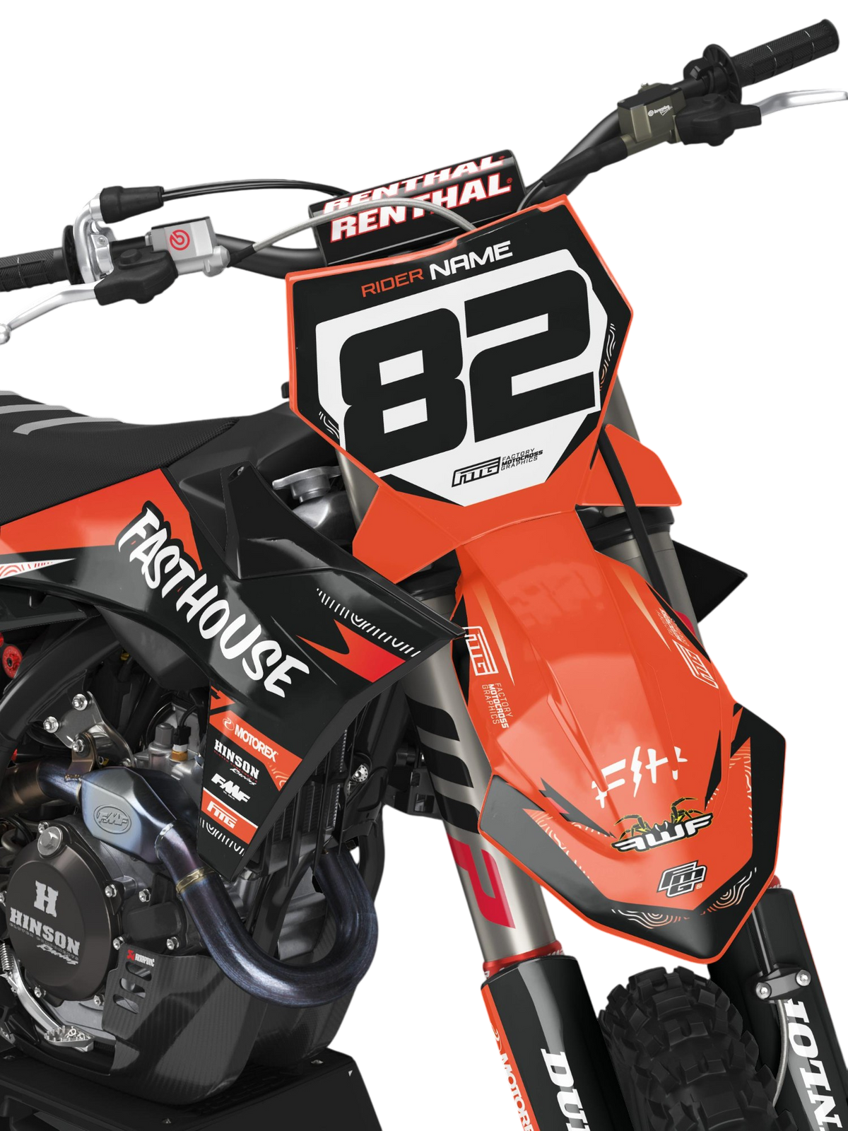 FASTHOUSE Fits KTM Orange & Black GRAPHICS KIT.