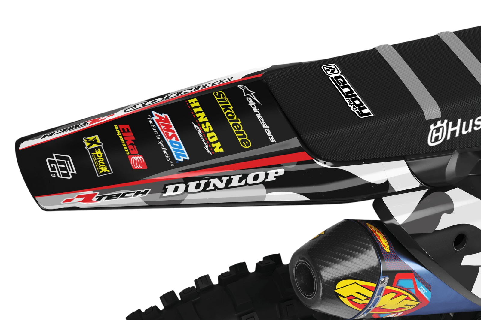 Husqvarna Shark Mouth CAMOUFLAGE GRAFISCHE KIT.