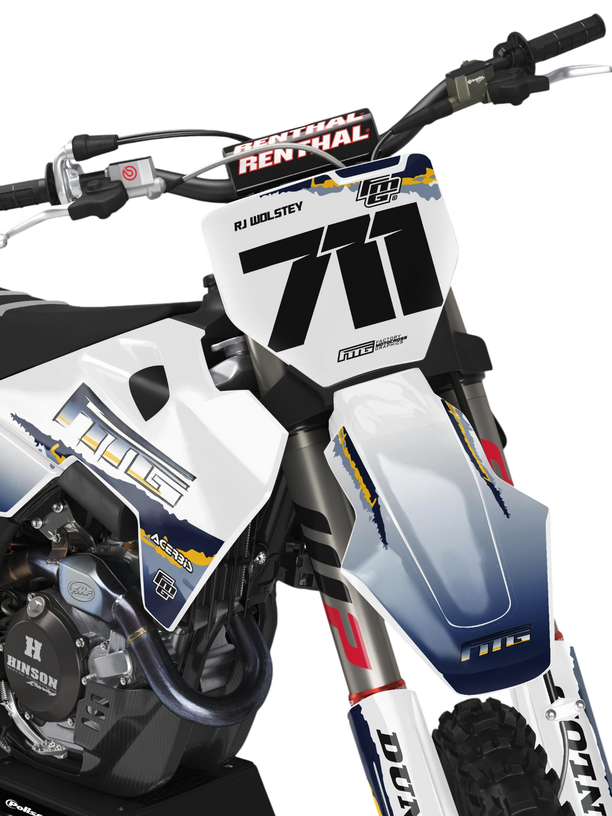 HUSOVARNA FMG Team Acerbis Wit FABRIEK GRAPHICS KIT