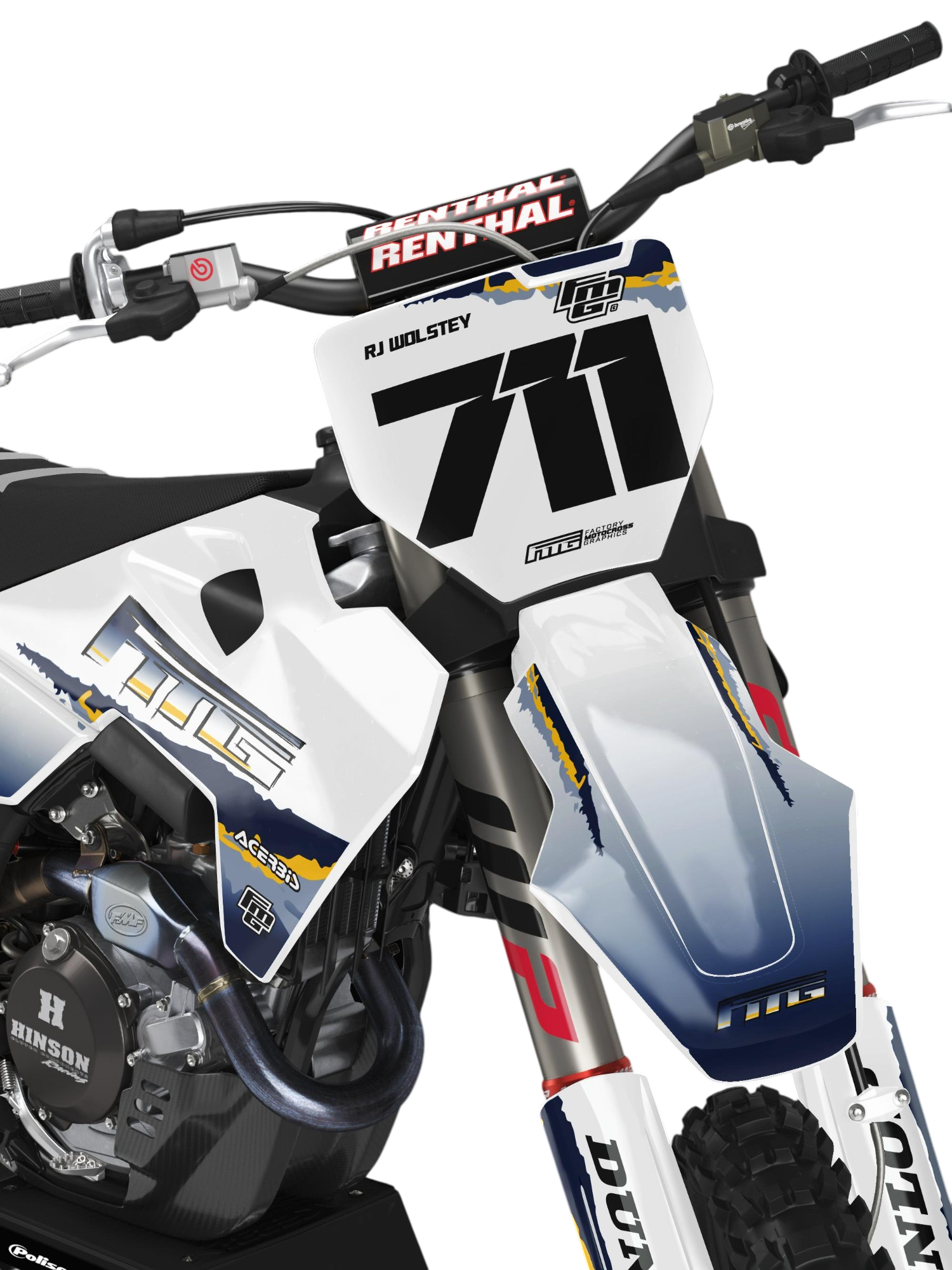 HUSOVARNA FMG Team Acerbis Wit FABRIEK GRAPHICS KIT