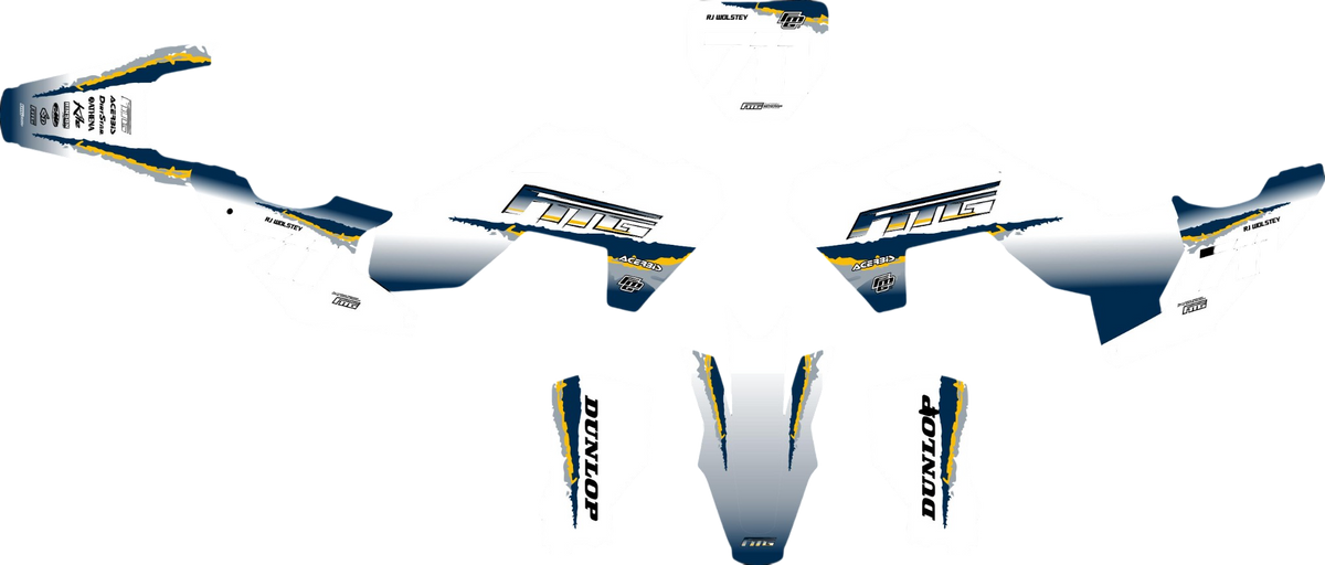 HUSOVARNA FMG Team Acerbis White FACTORY GRAPHICS KIT