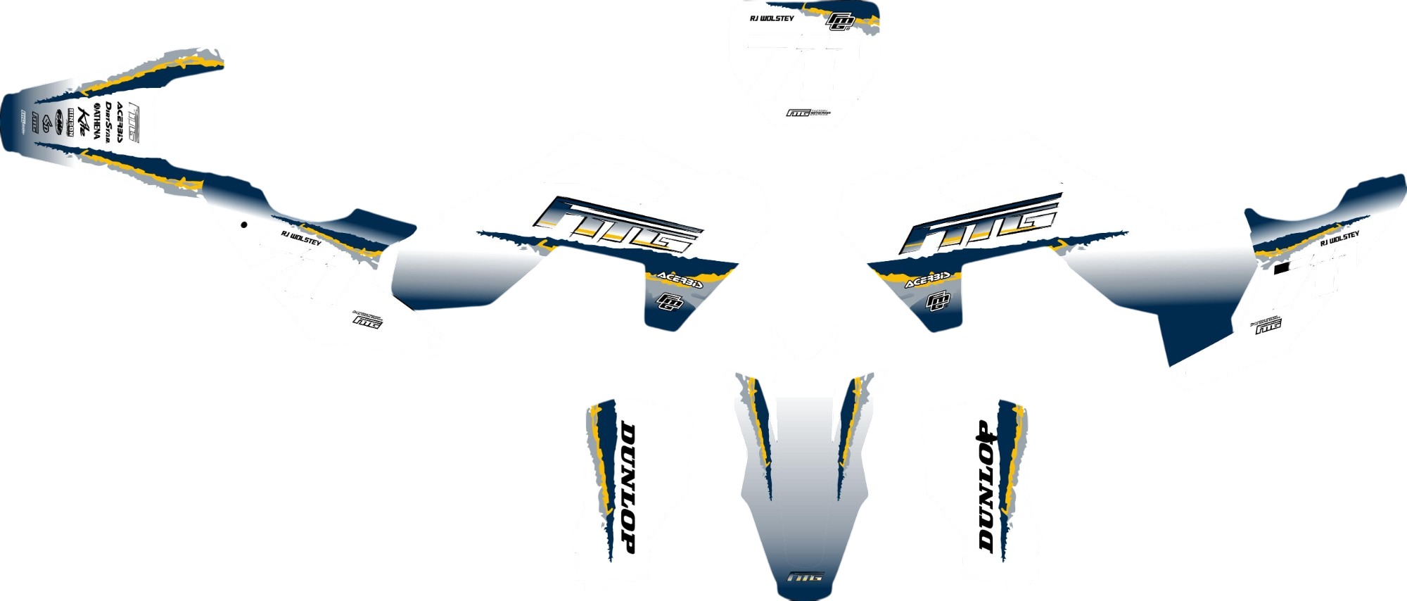 HUSOVARNA TC FC TE FE TX FMG Team Acerbis White FACTORY GRAPHICS KIT FACTORY MOTOCROSS GRAPHICS