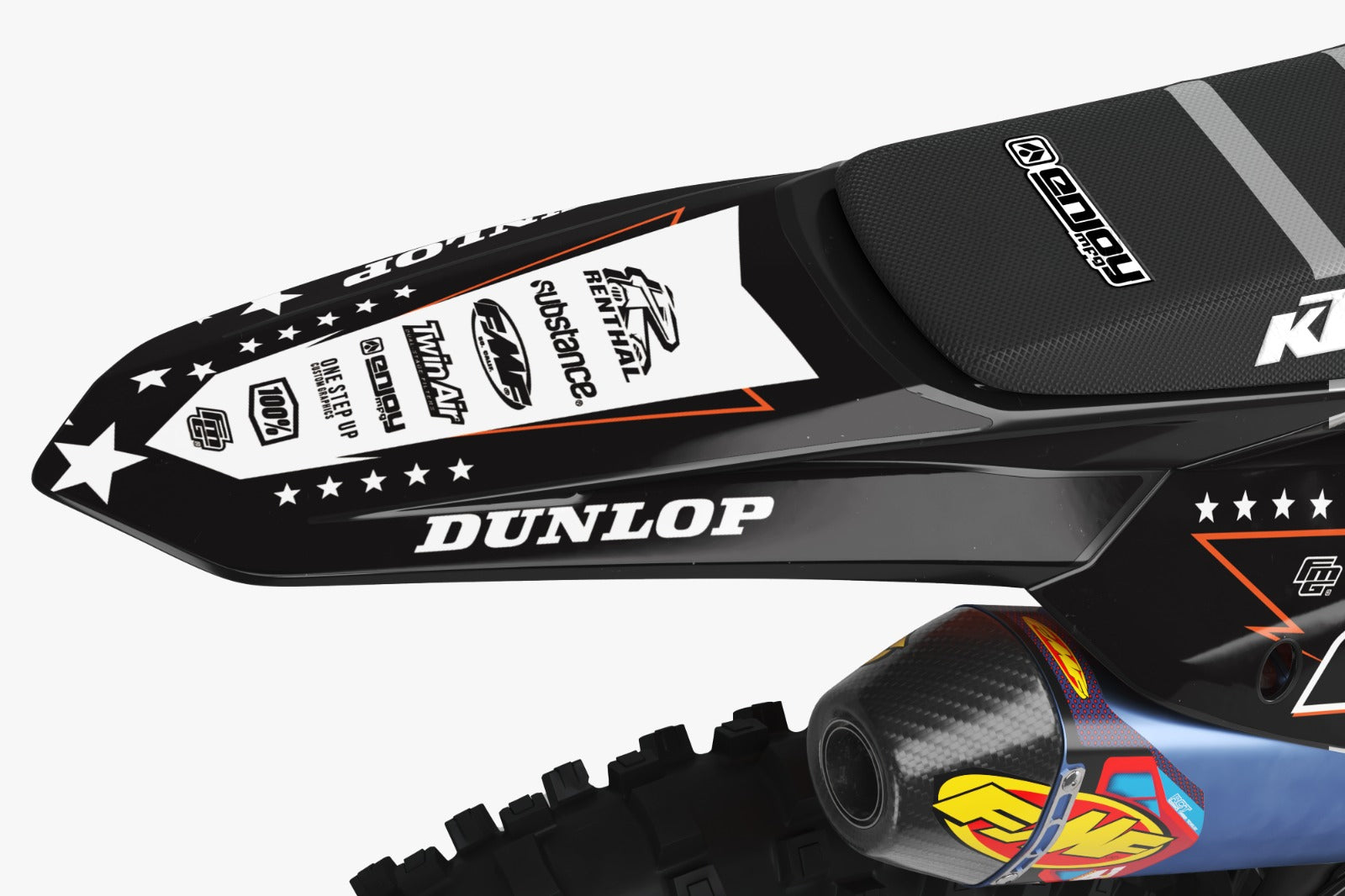 Geschikt voor KTM Stars &amp; Stripes TEAM GRAPHICS KIT.