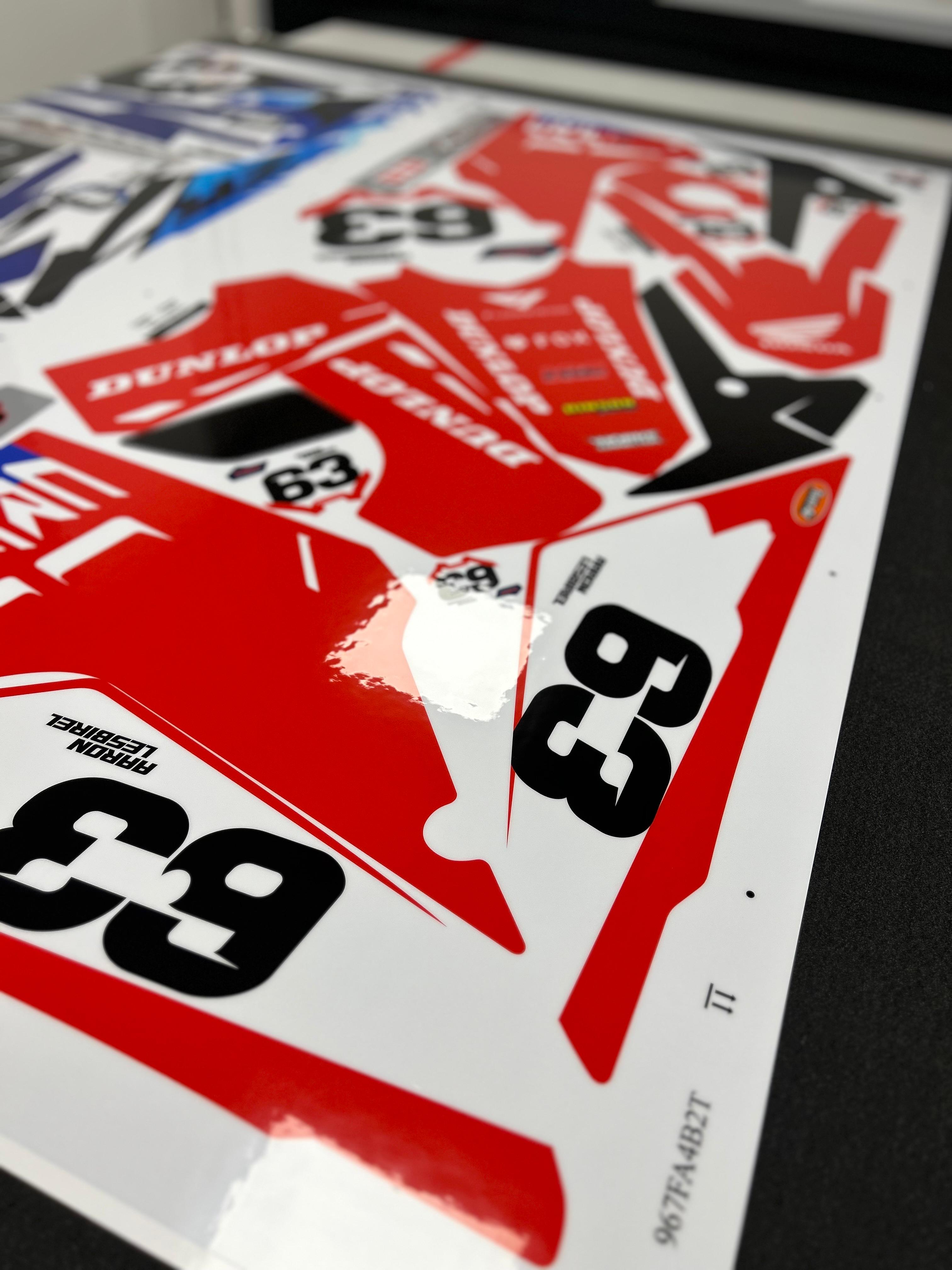 thumbnail interactive-video image 1 of OGCREW Graphics Kit For Honda CRF150F 2015-2020 - Red Racing Decals 16 Mil Thickness 1 of 12