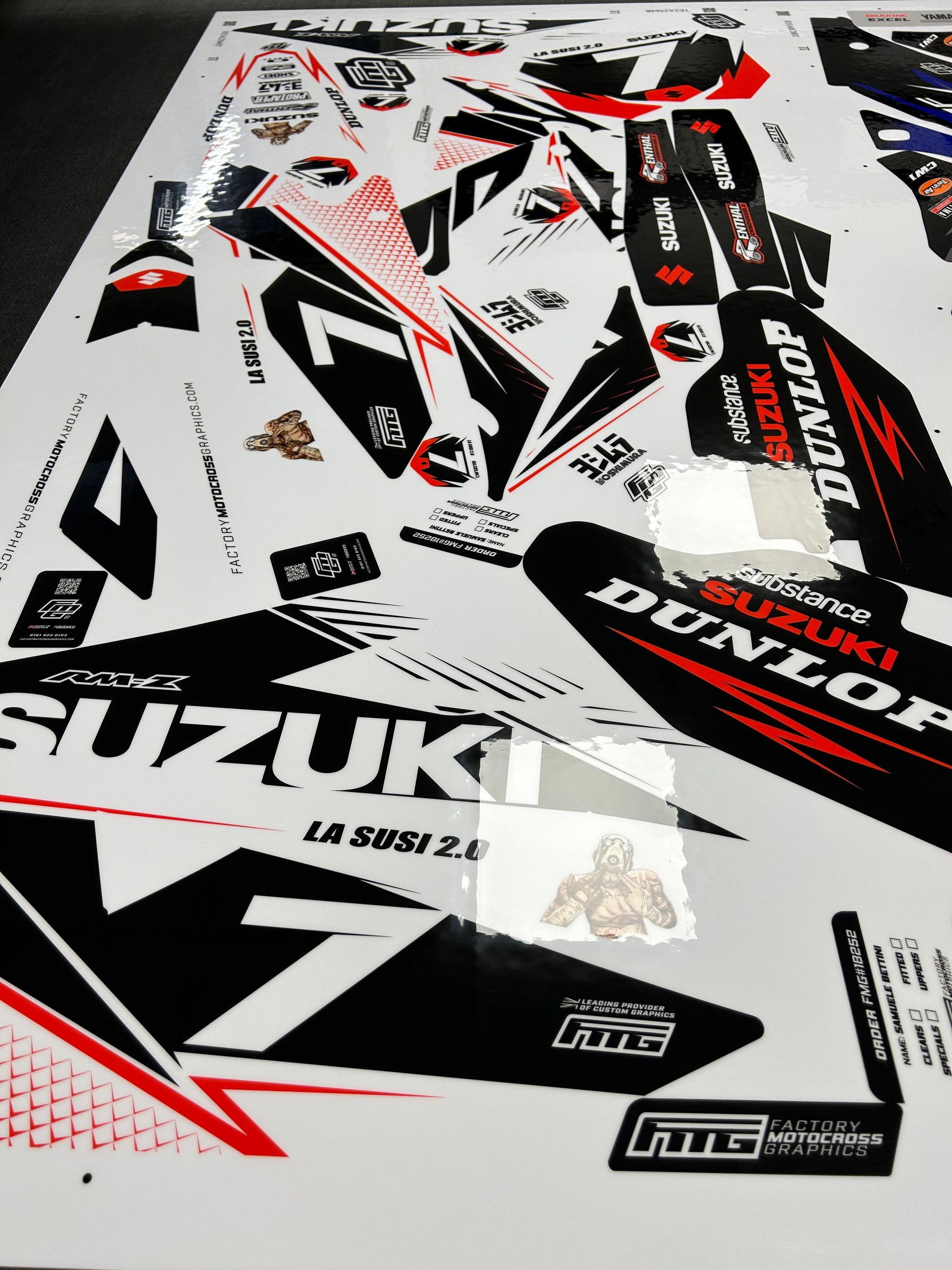 SUZUKI 2025 FMG FACTORY EDITION GRAPHICS KIT.RM RMZ RMX DRZ FACTORY MOTOCROSS GRAPHICS