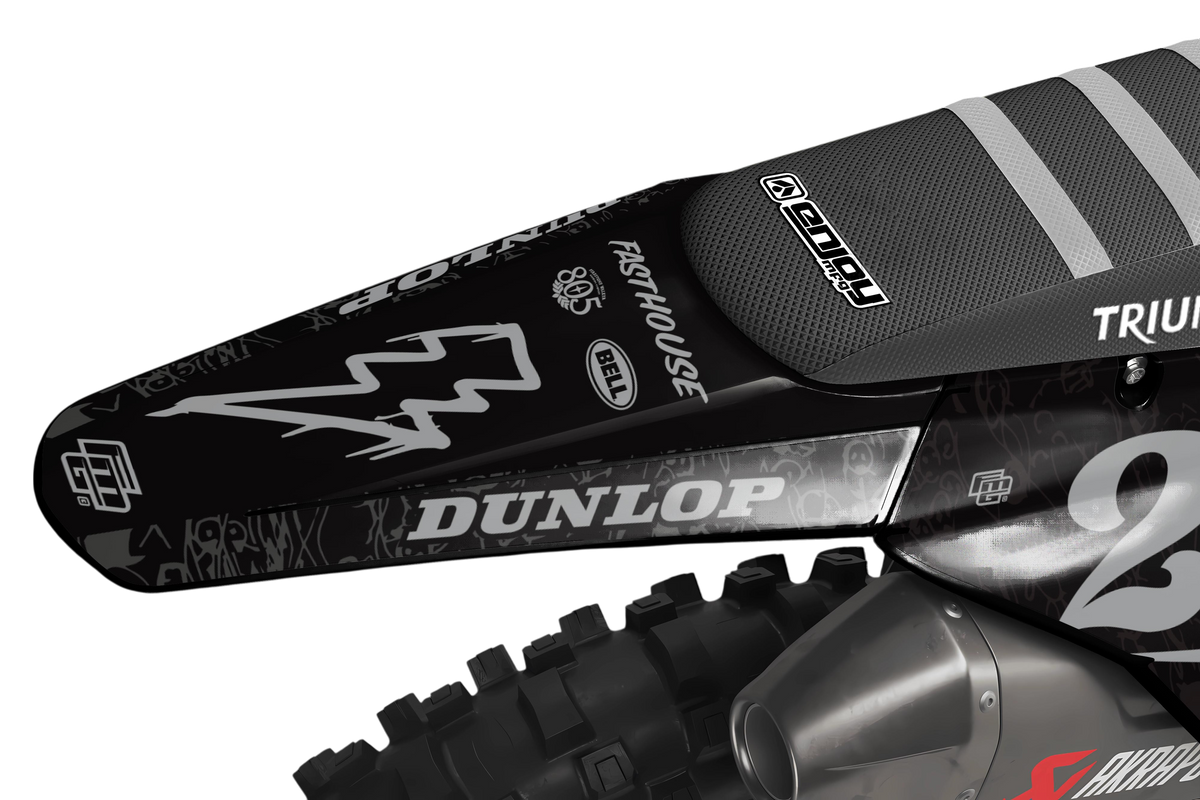 TRIUMPH FASTHOUSE DOODLE Black VI GRAPHICS KIT. TF FACTORY MOTOCROSS GRAPHICS