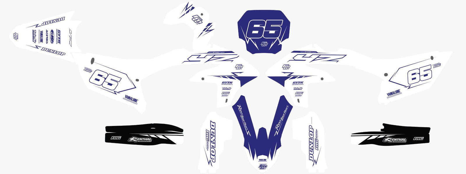 Yamaha White Sabre Graphics Kit