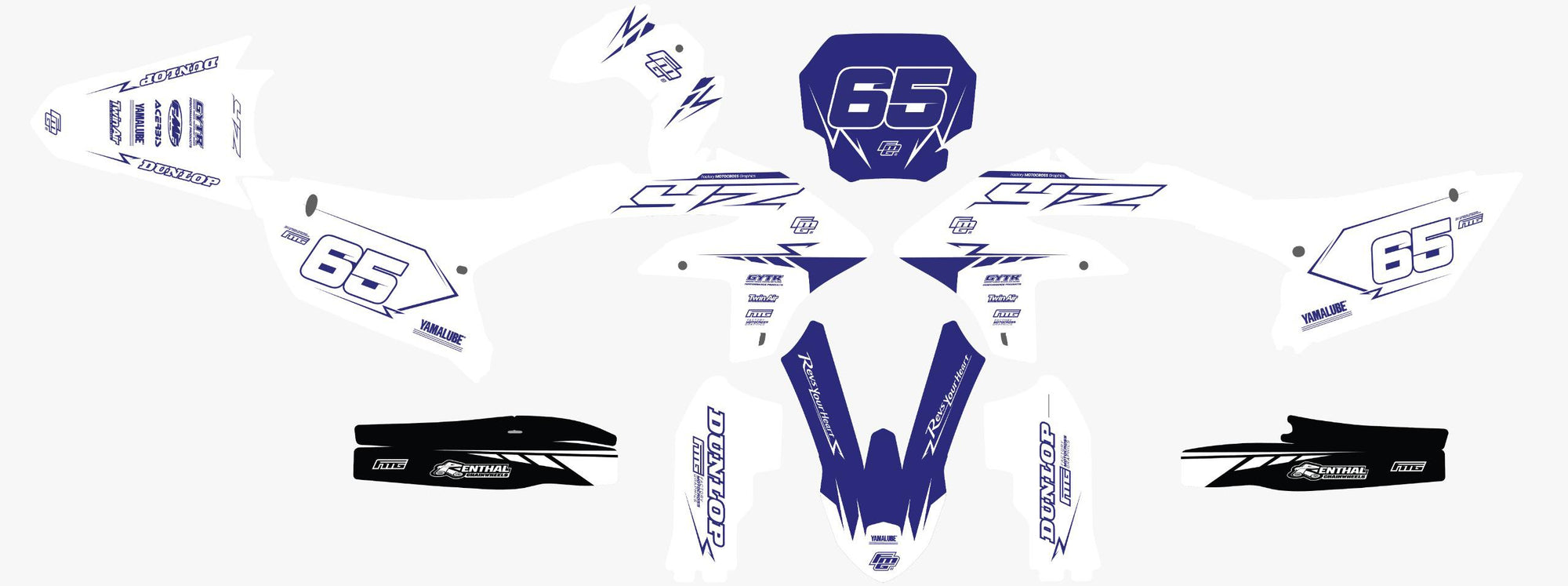 Yamaha White Sabre Graphics Kit