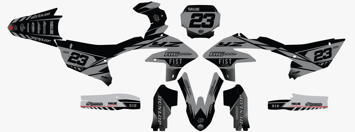 Yamaha Fist Grey Graphics Kit