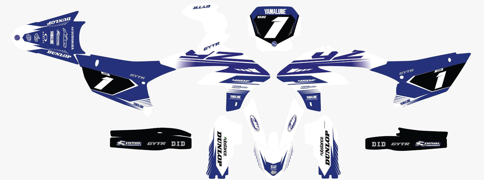 Yamaha Factory Grey Graphics Kit