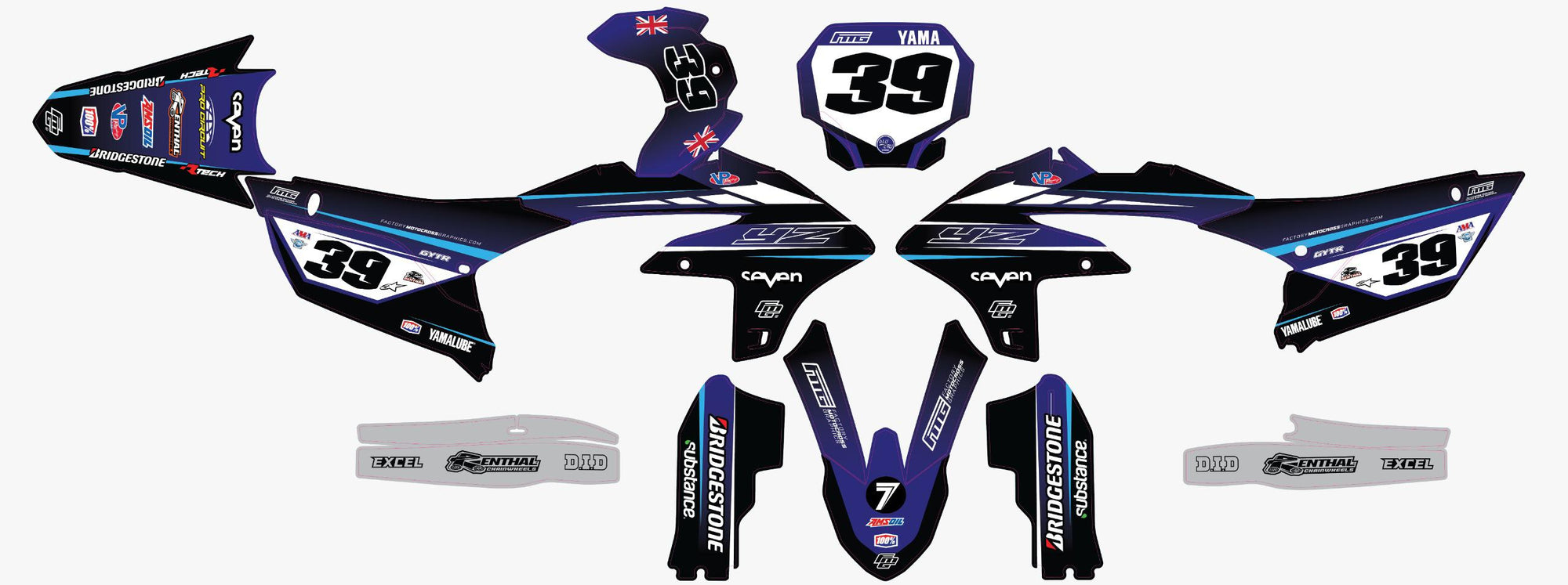 Yamaha VP Grijze Graphics Kit