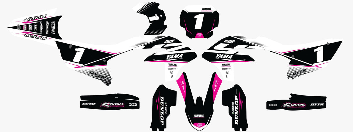 Yamaha Pink Graphics Kit